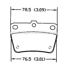 D1051 04466-42010 para a substituição barata traseira da almofada de freio de Chery Toyota